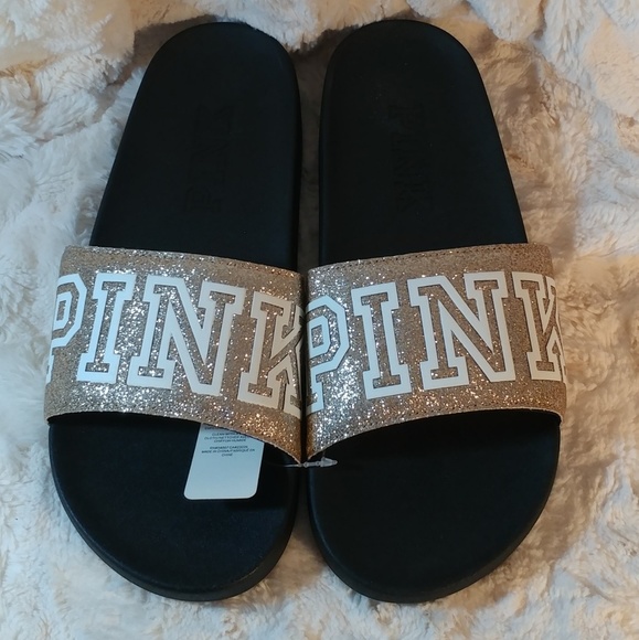 PINK Victoria's Secret Shoes - Pink Slides